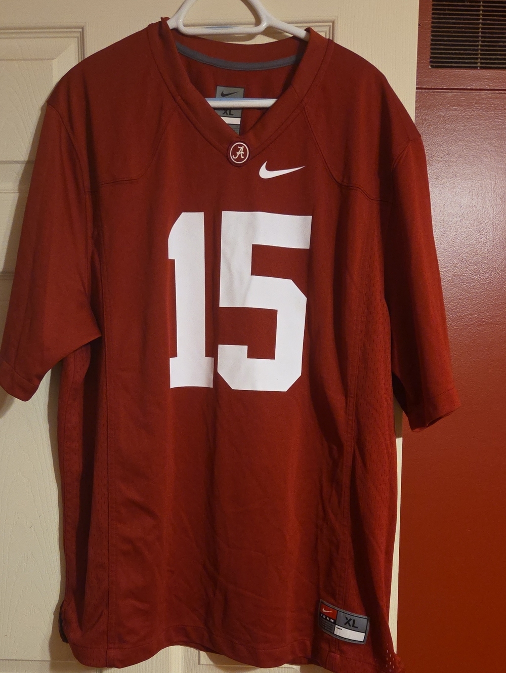 Nike Crimson Red Alabama #15 Football Jersey